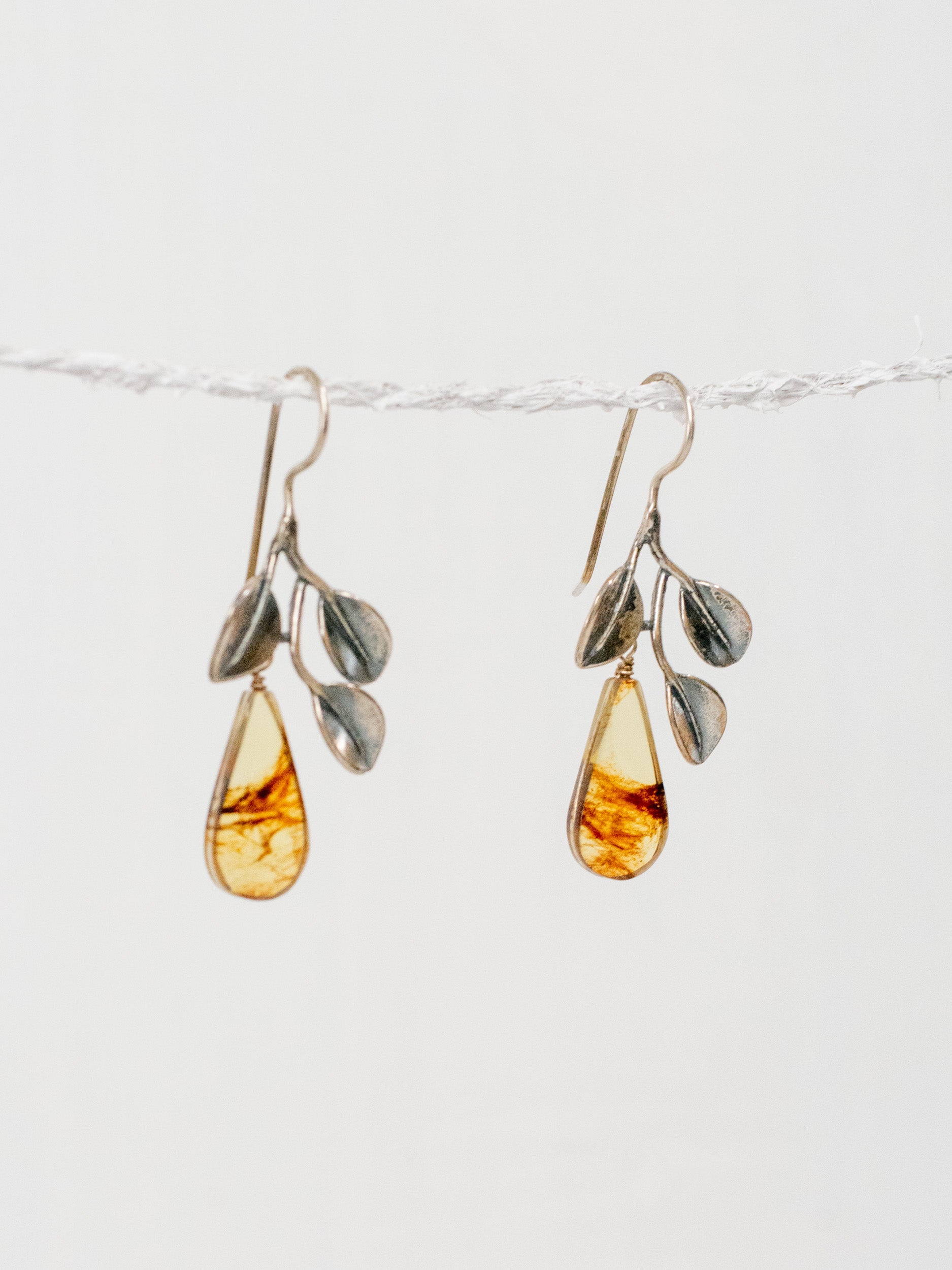 Earrings with three mangrove hooks