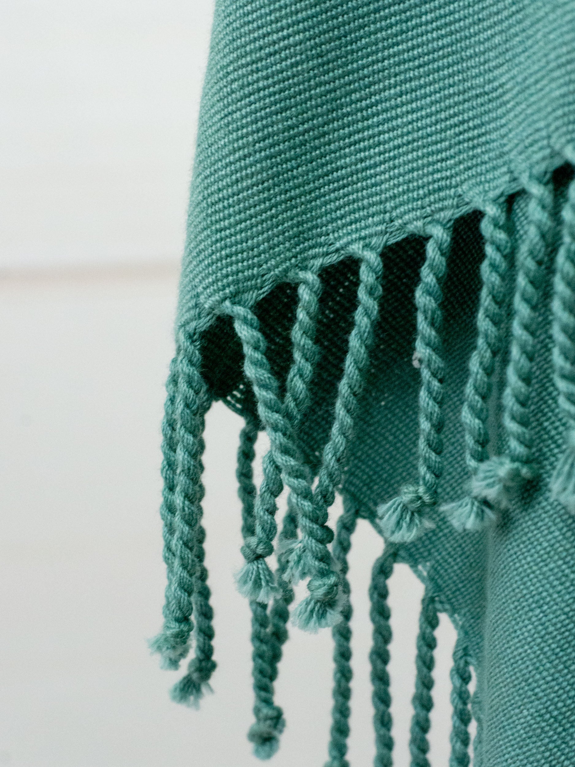 Long poncho two frayed lines Chiapas