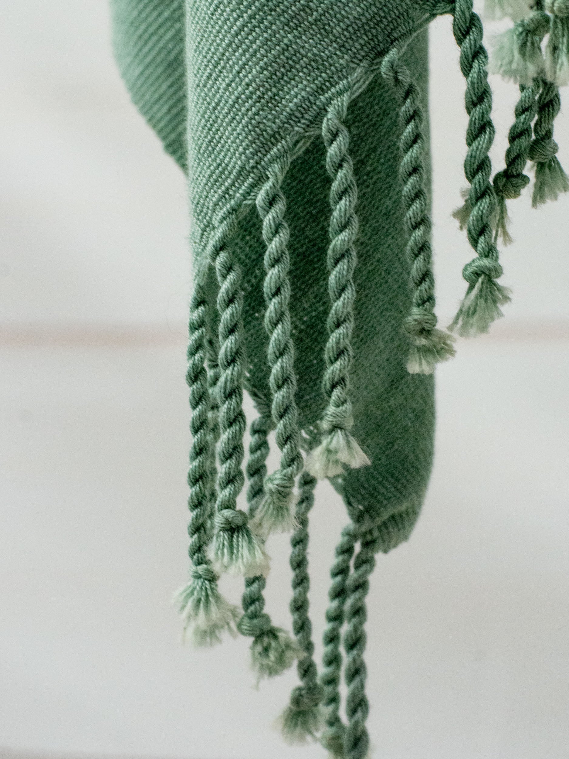 Long poncho two frayed lines Chiapas