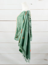 Long poncho two frayed lines Chiapas