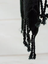 Long poncho two frayed lines Chiapas