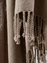 Long poncho two frayed lines Chiapas