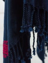 Long poncho two frayed lines Chiapas