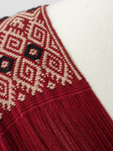 Long poncho two frayed lines Chiapas