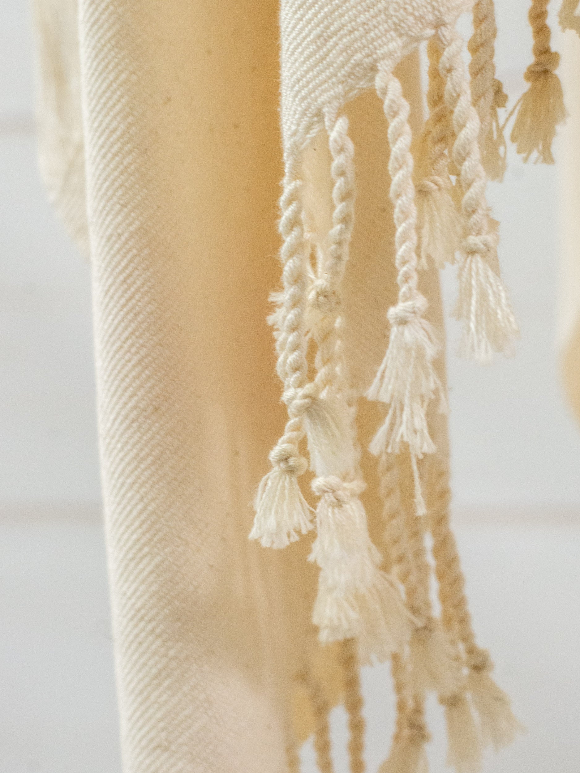 Long poncho two frayed lines Chiapas