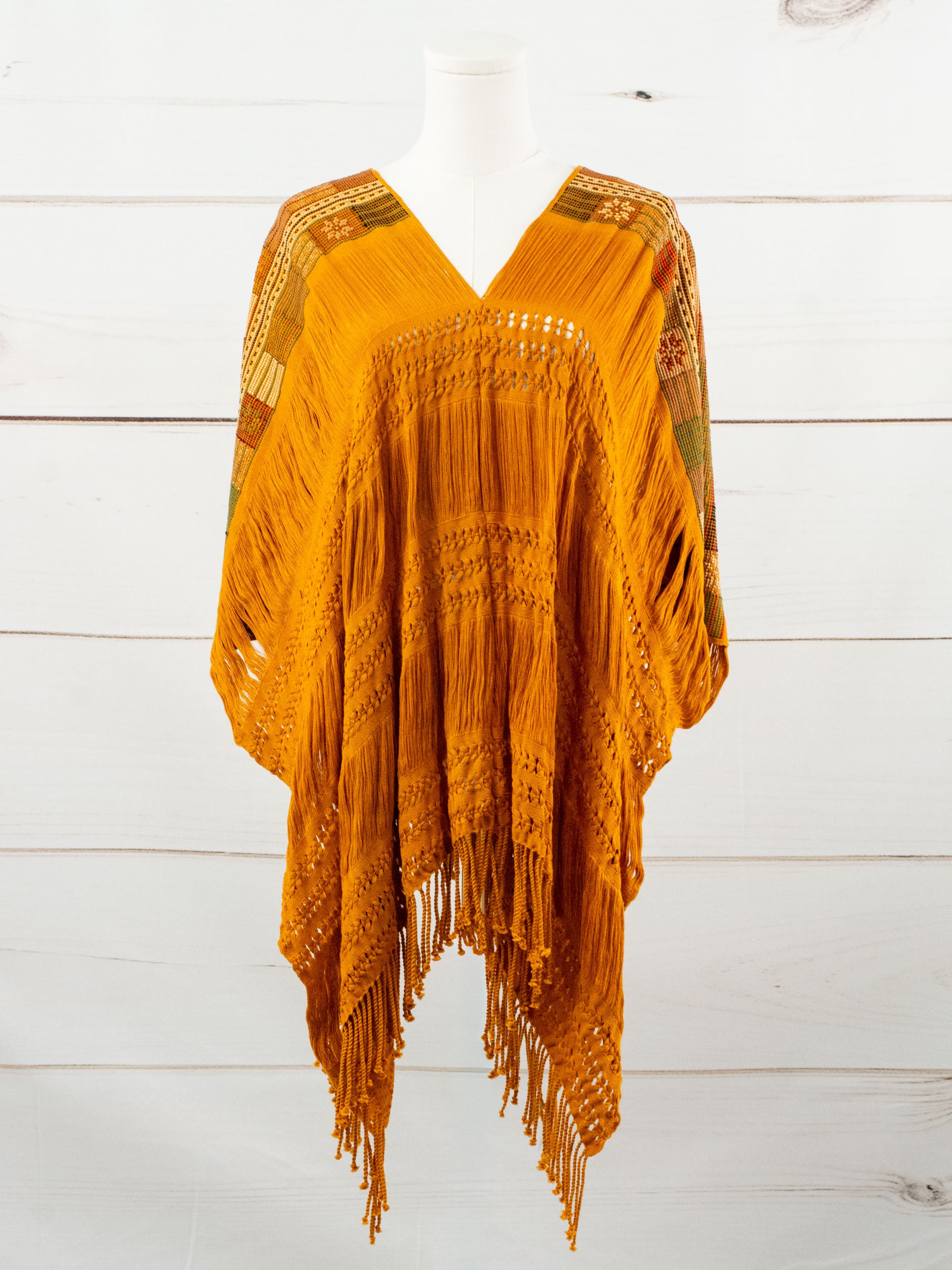 Long poncho all unraveled Chiapas
