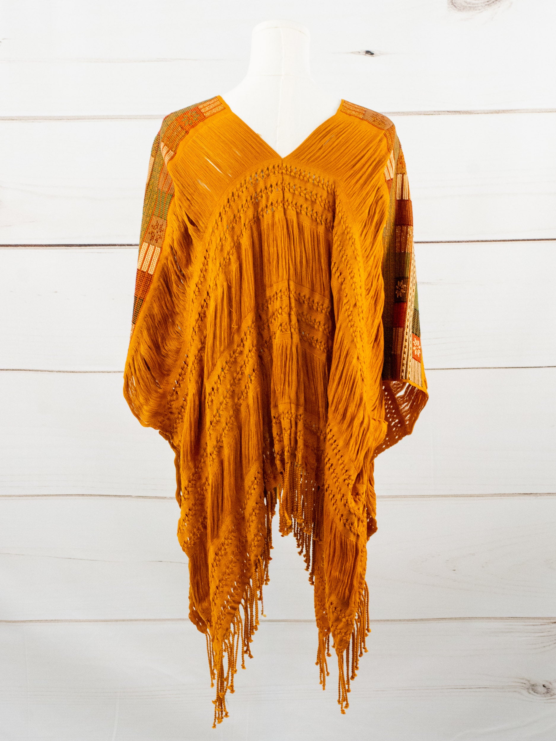Long poncho all unraveled Chiapas