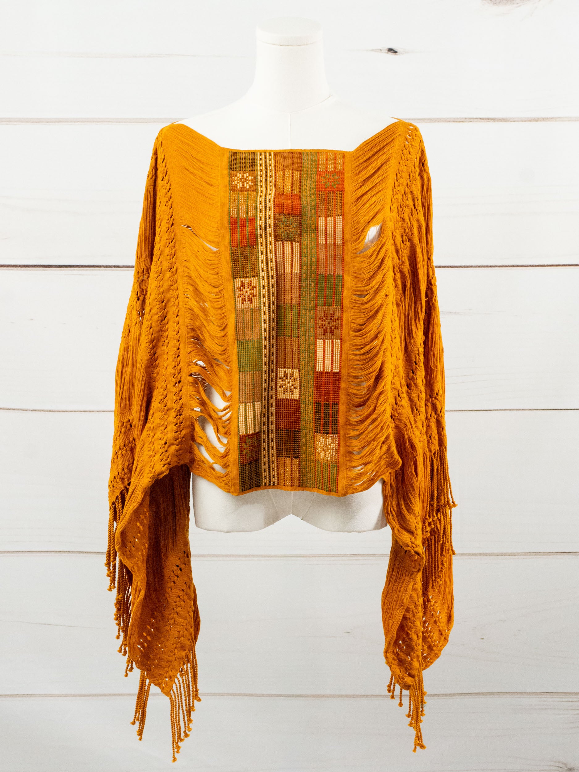 Long poncho all unraveled Chiapas