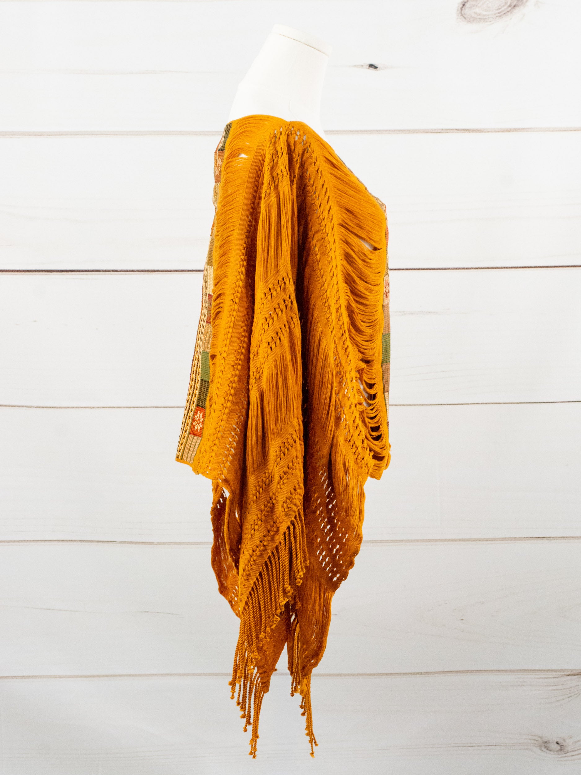 Long poncho all unraveled Chiapas