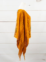 Long poncho all unraveled Chiapas