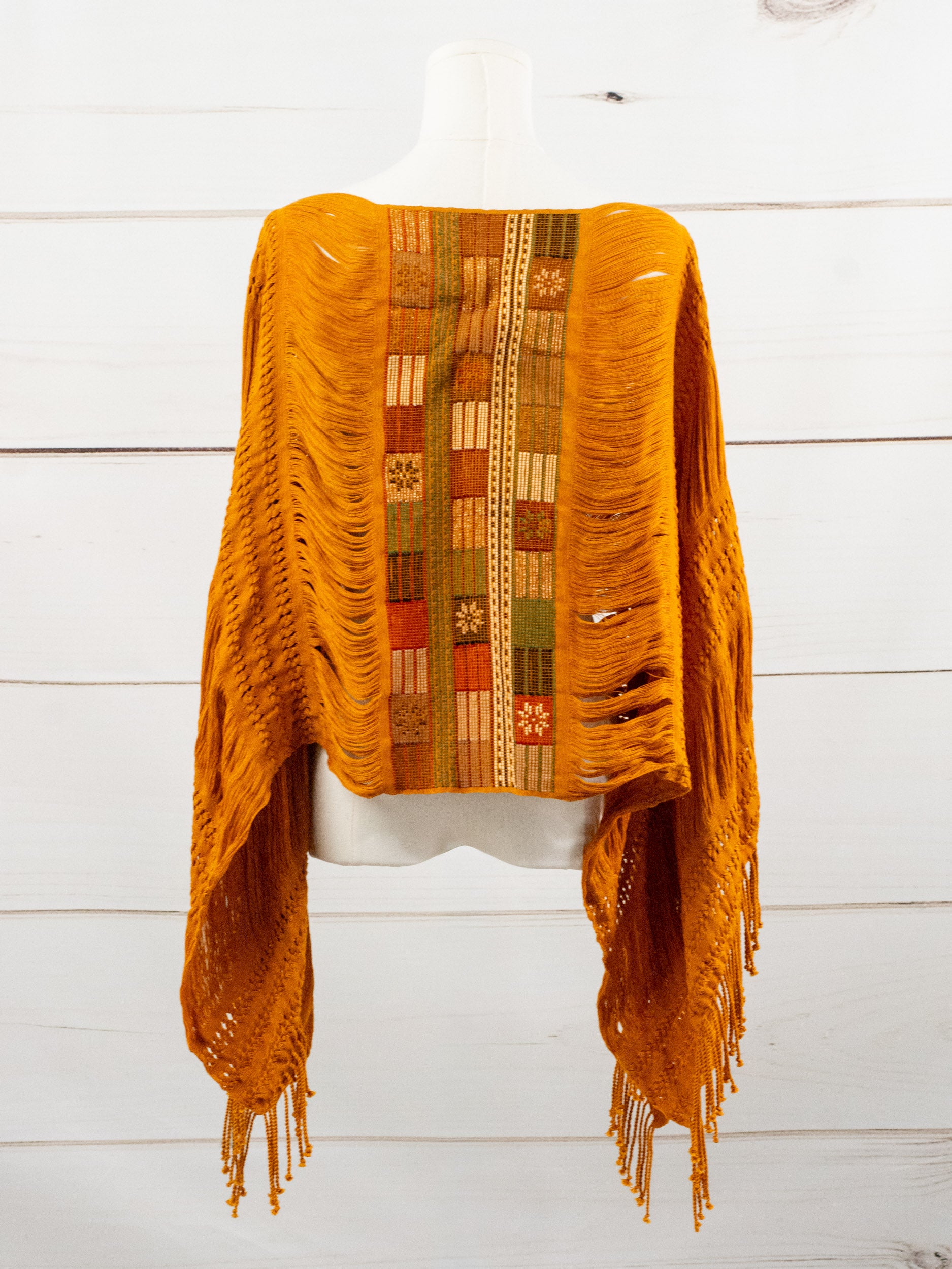 Long poncho all unraveled Chiapas
