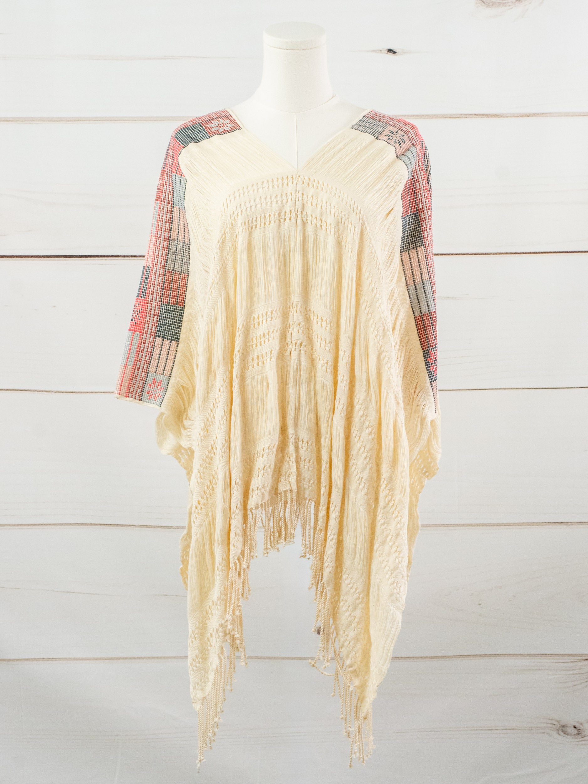 Long poncho all unraveled Chiapas