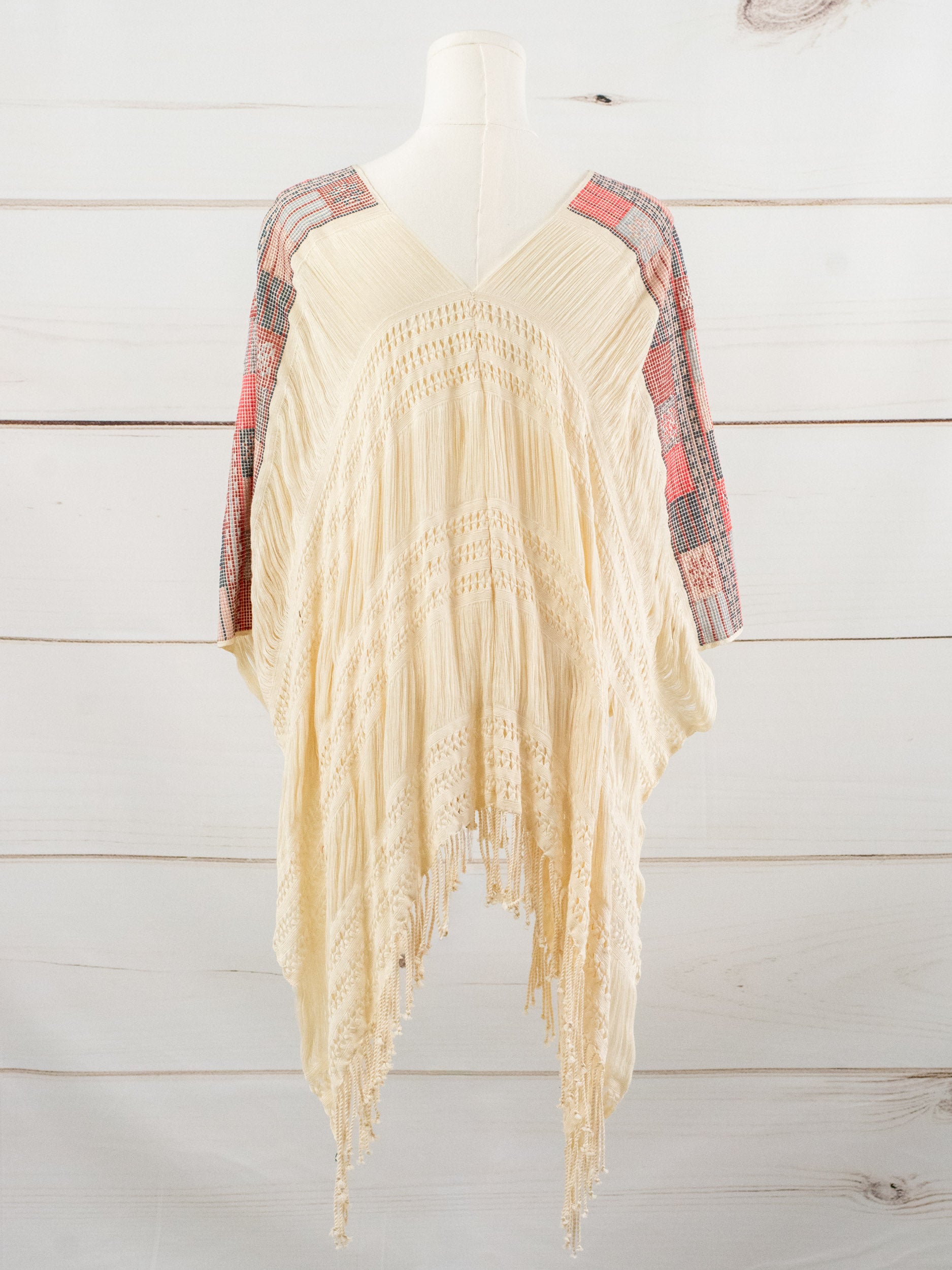 Long poncho all unraveled Chiapas