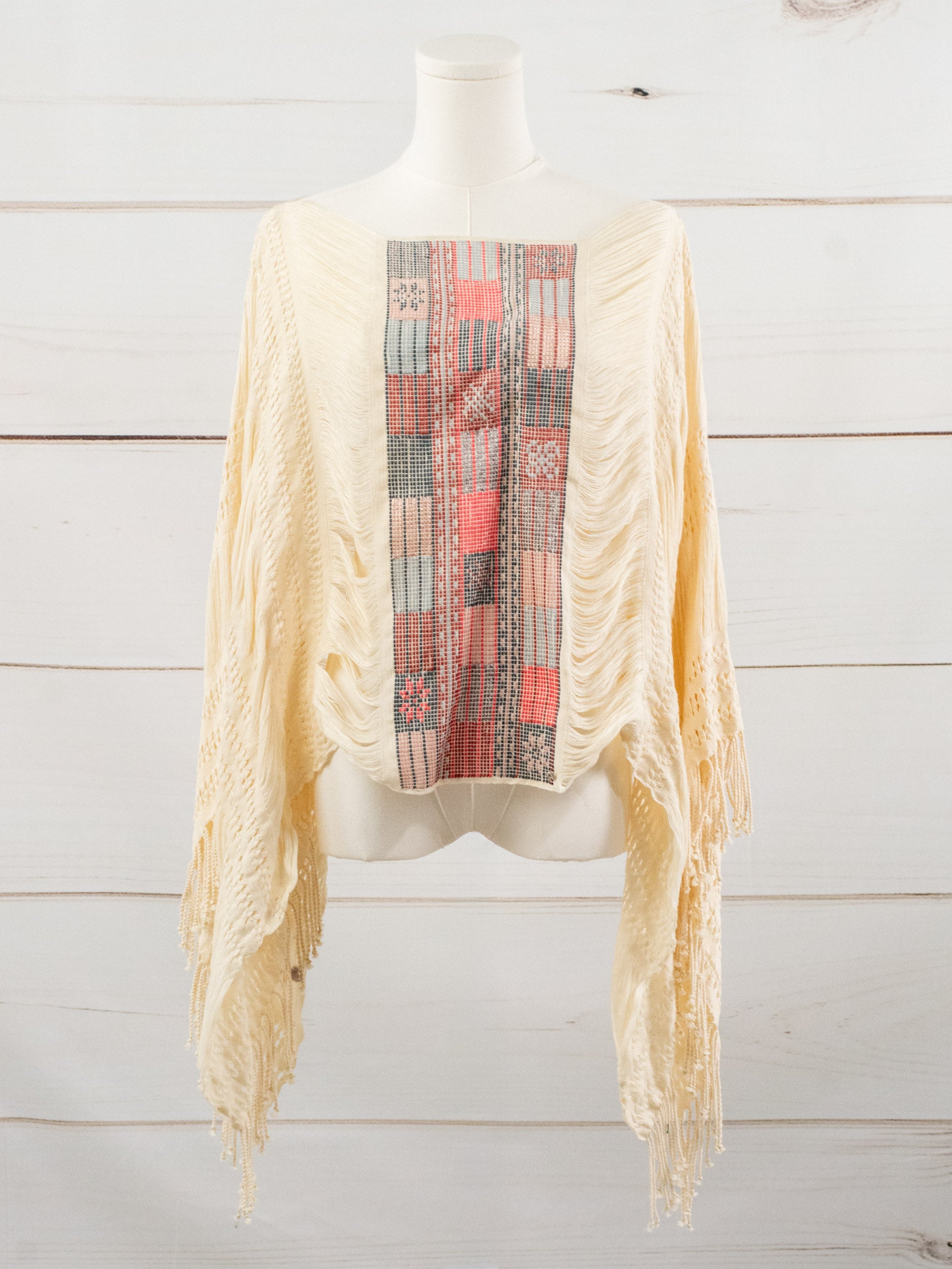 Long poncho all unraveled Chiapas