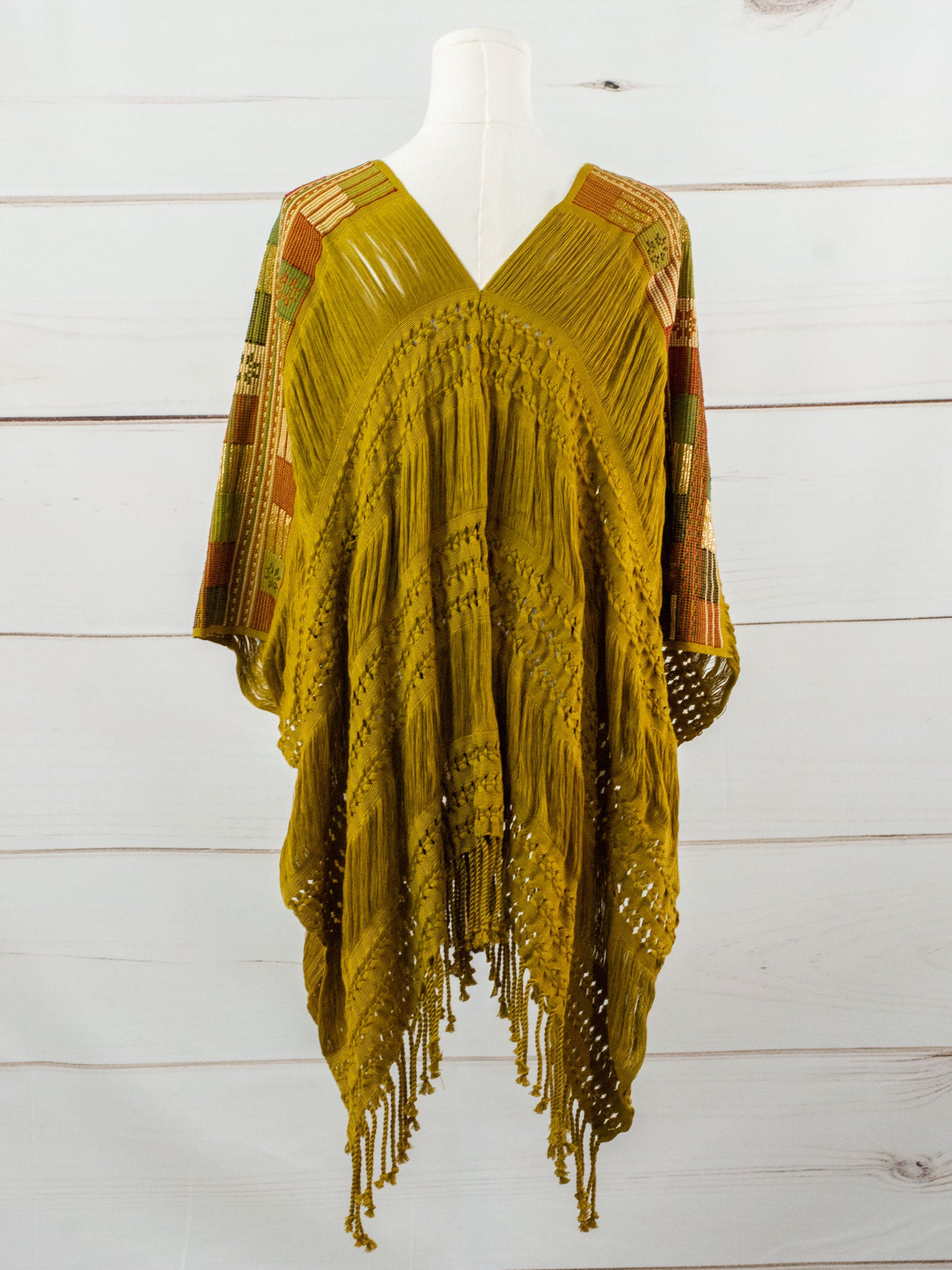 Long poncho all unraveled Chiapas