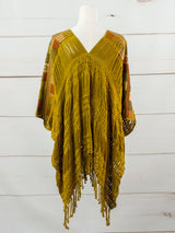 Long poncho all unraveled Chiapas