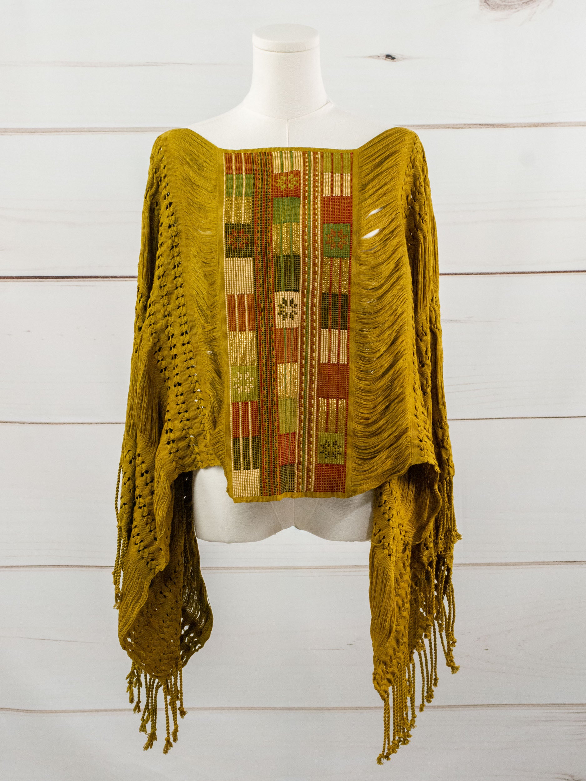 Long poncho all unraveled Chiapas