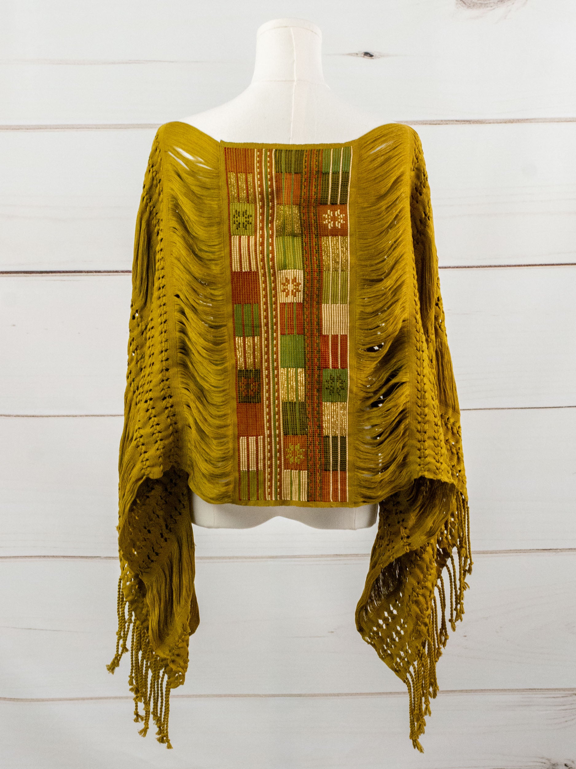 Long poncho all unraveled Chiapas