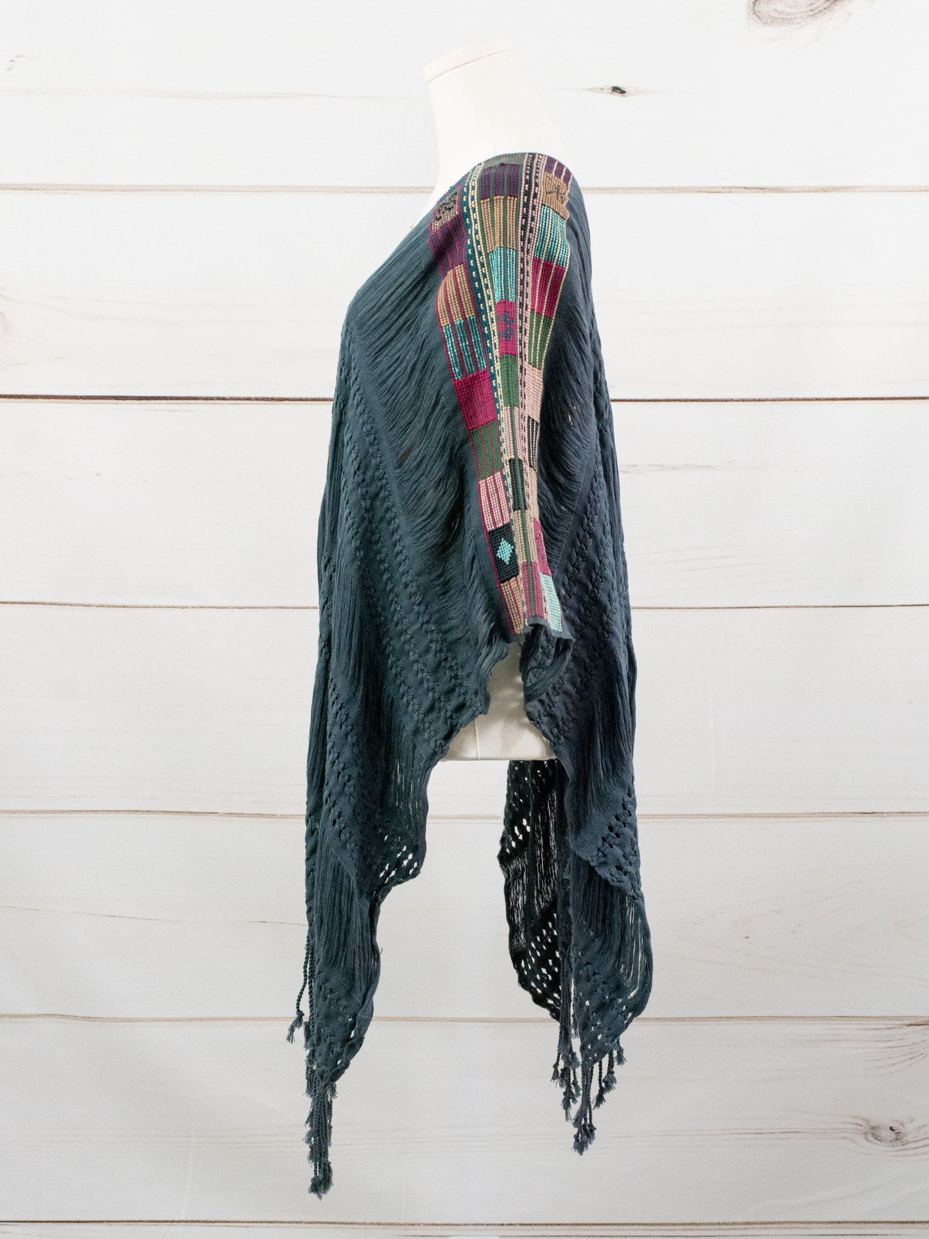 Long poncho all unraveled Chiapas