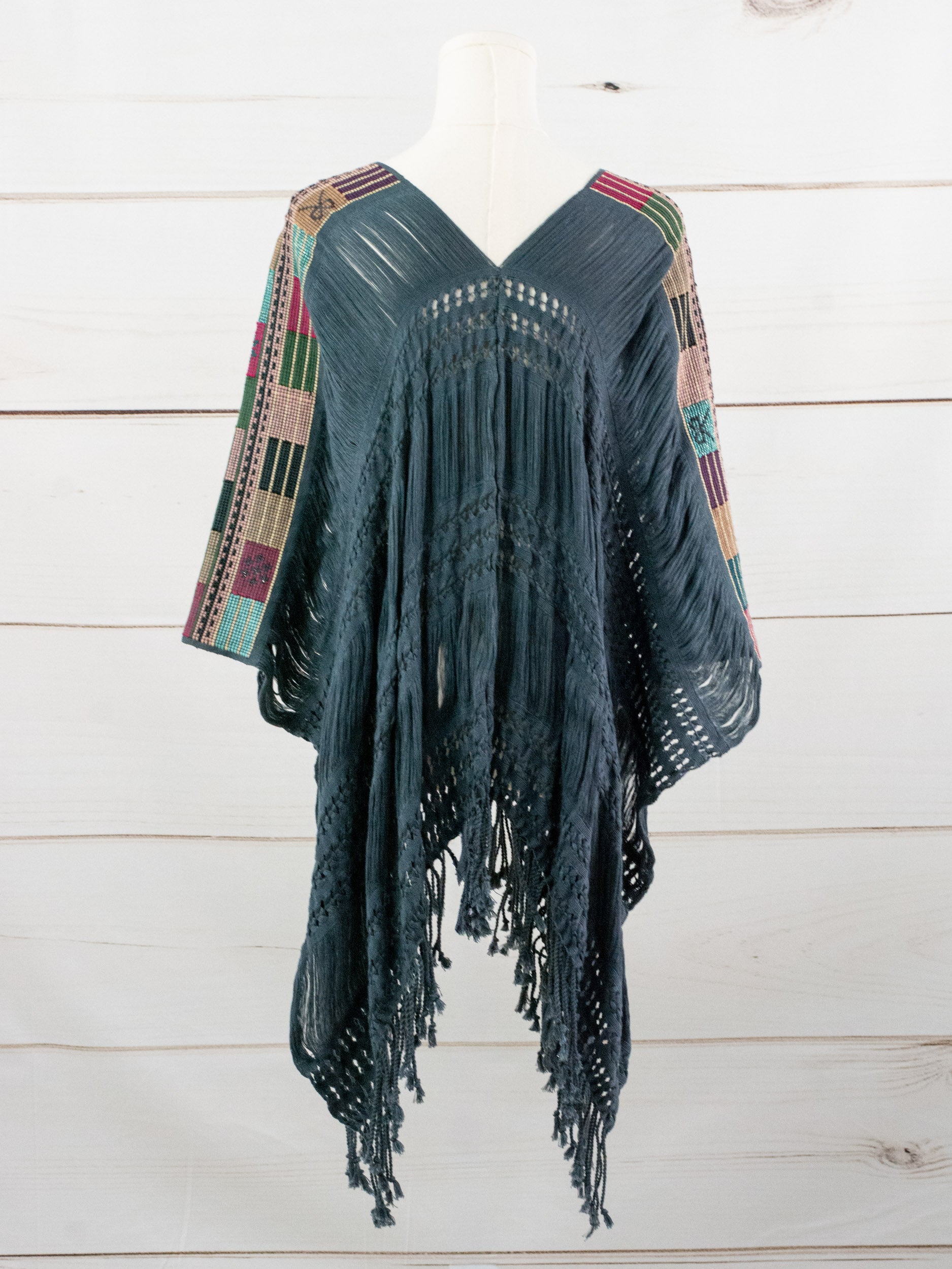 Long poncho all unraveled Chiapas