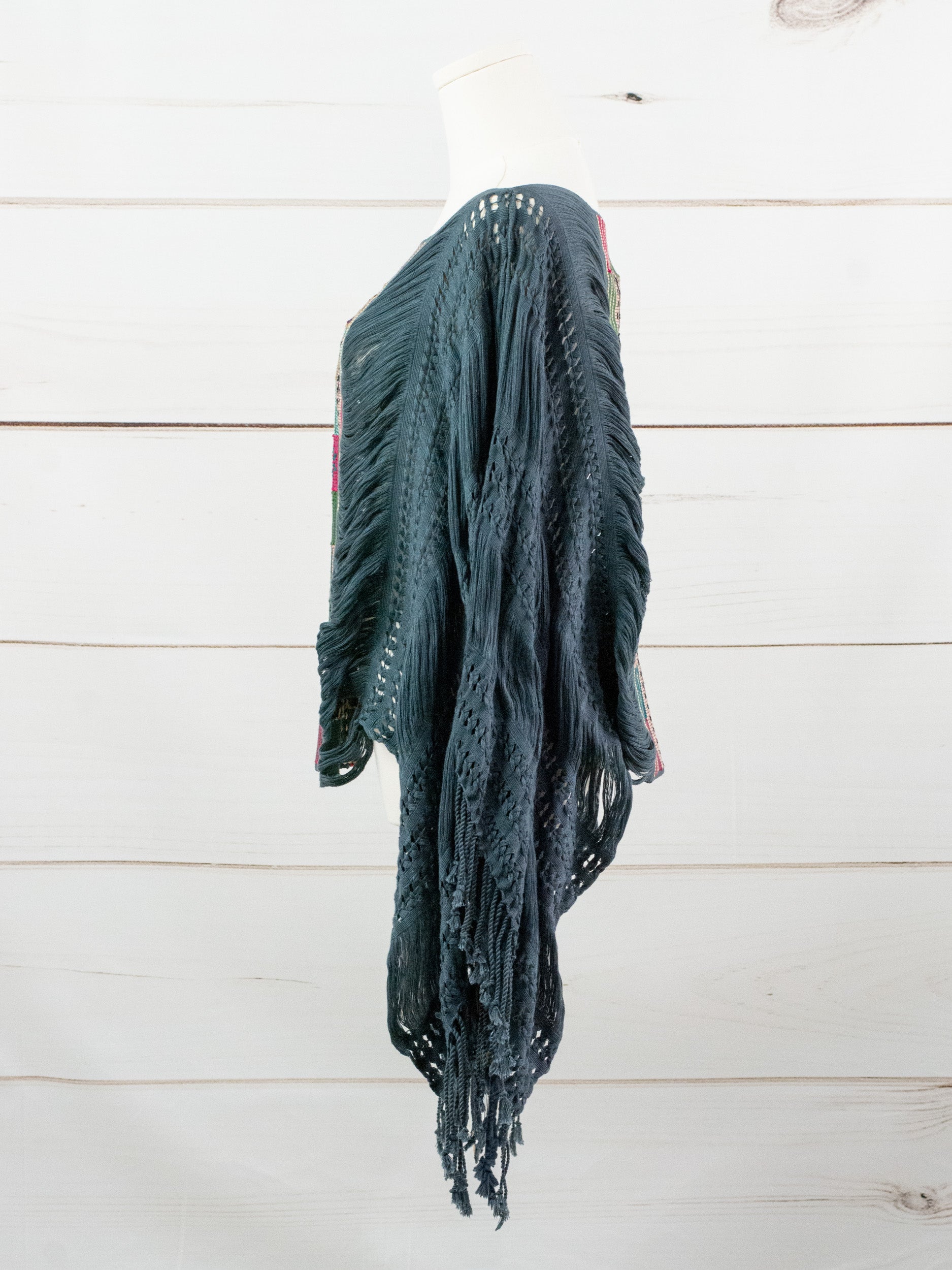 Long poncho all unraveled Chiapas