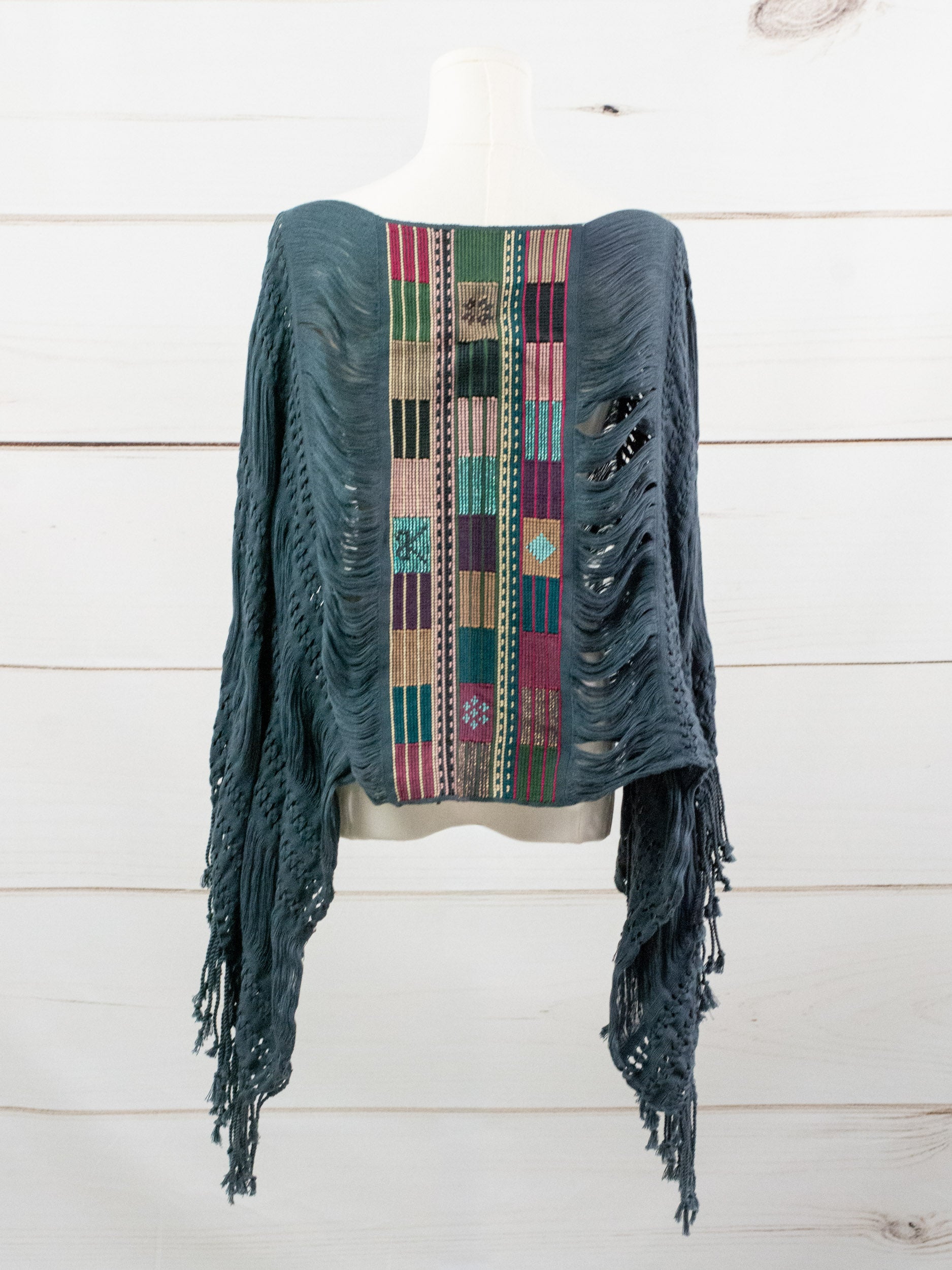 Long poncho all unraveled Chiapas
