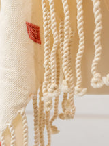 Short poncho three fringed lines Chiapas