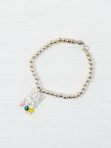 Paper-cut bracelet with flower
