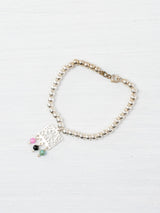 Paper-cut bracelet with flower