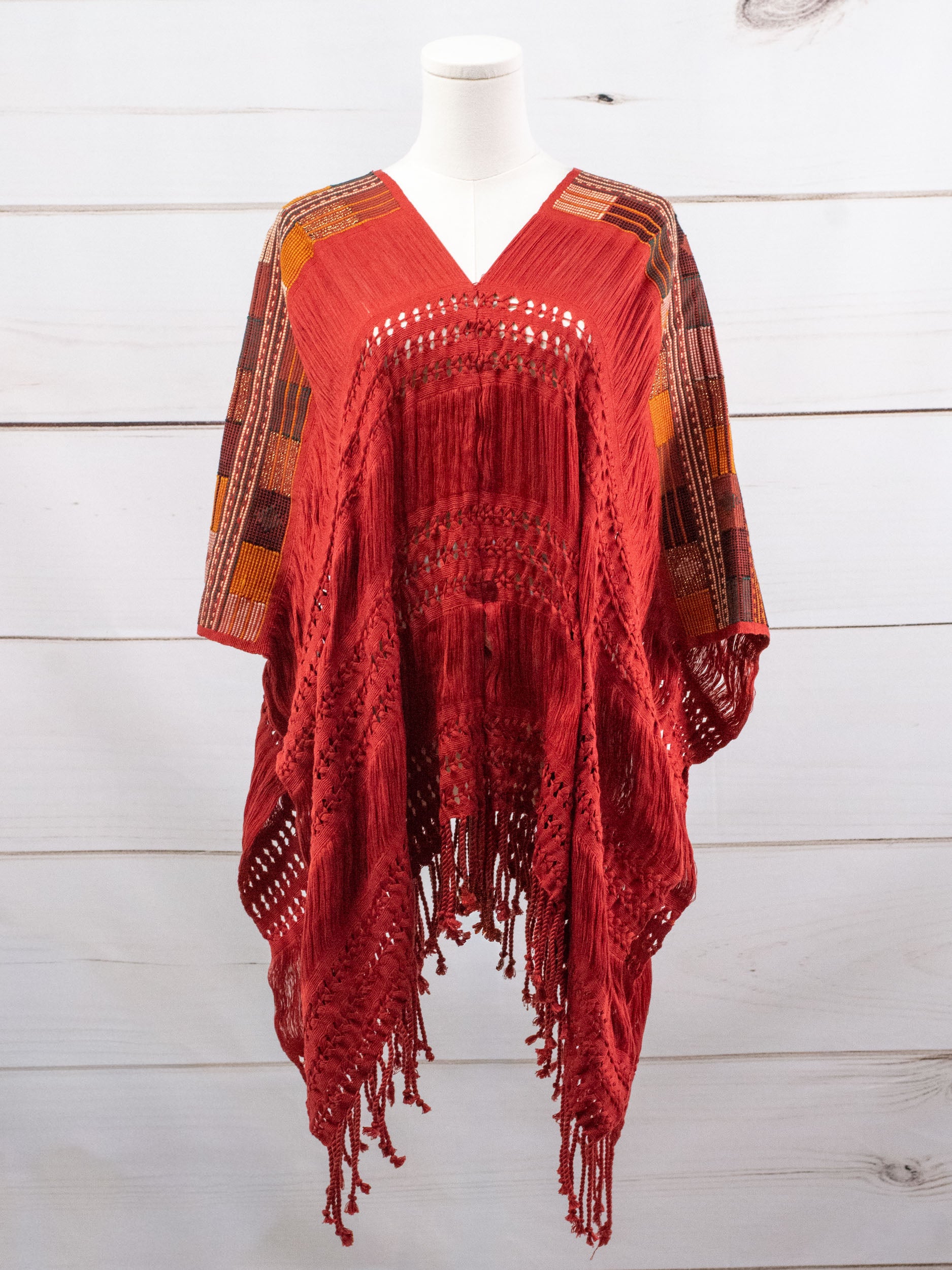 Long poncho all unraveled Chiapas