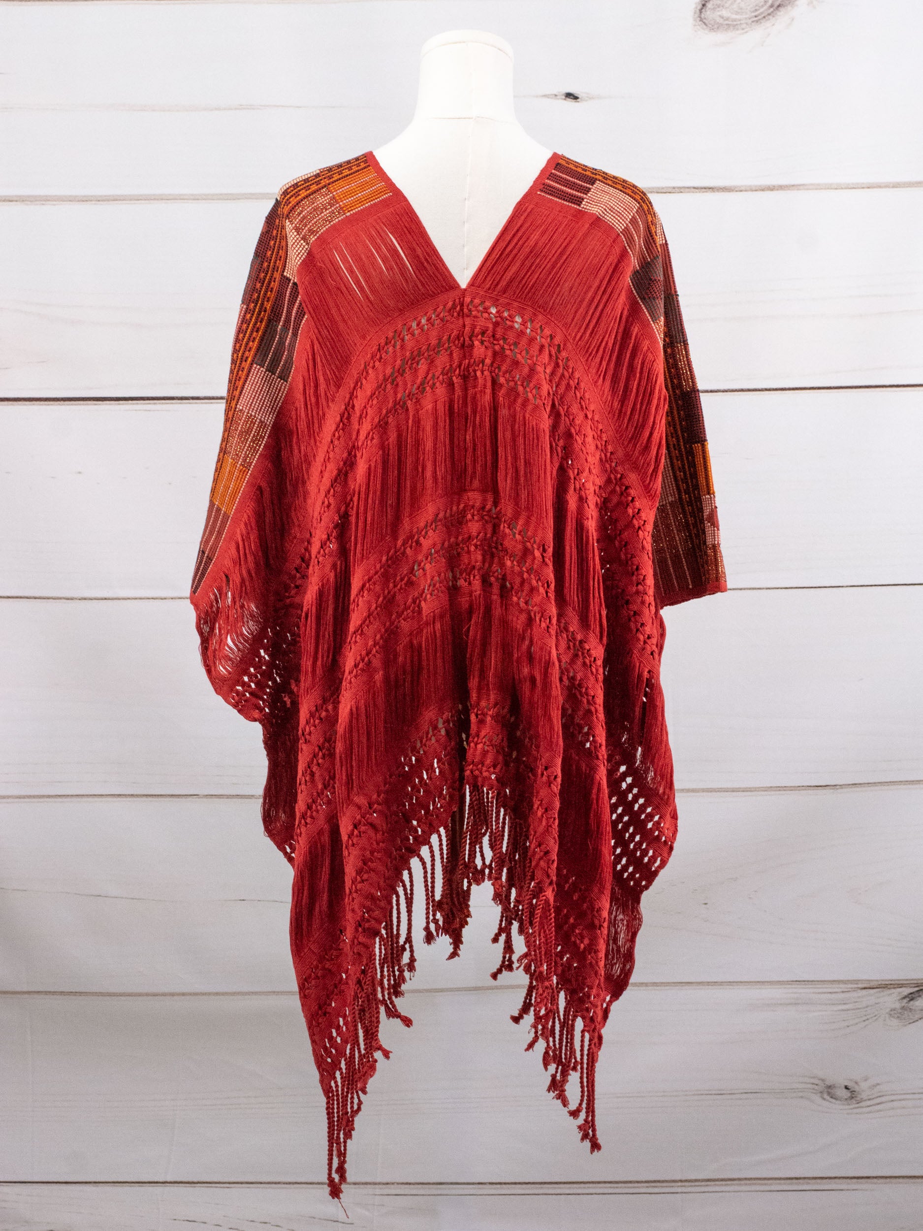 Long poncho all unraveled Chiapas