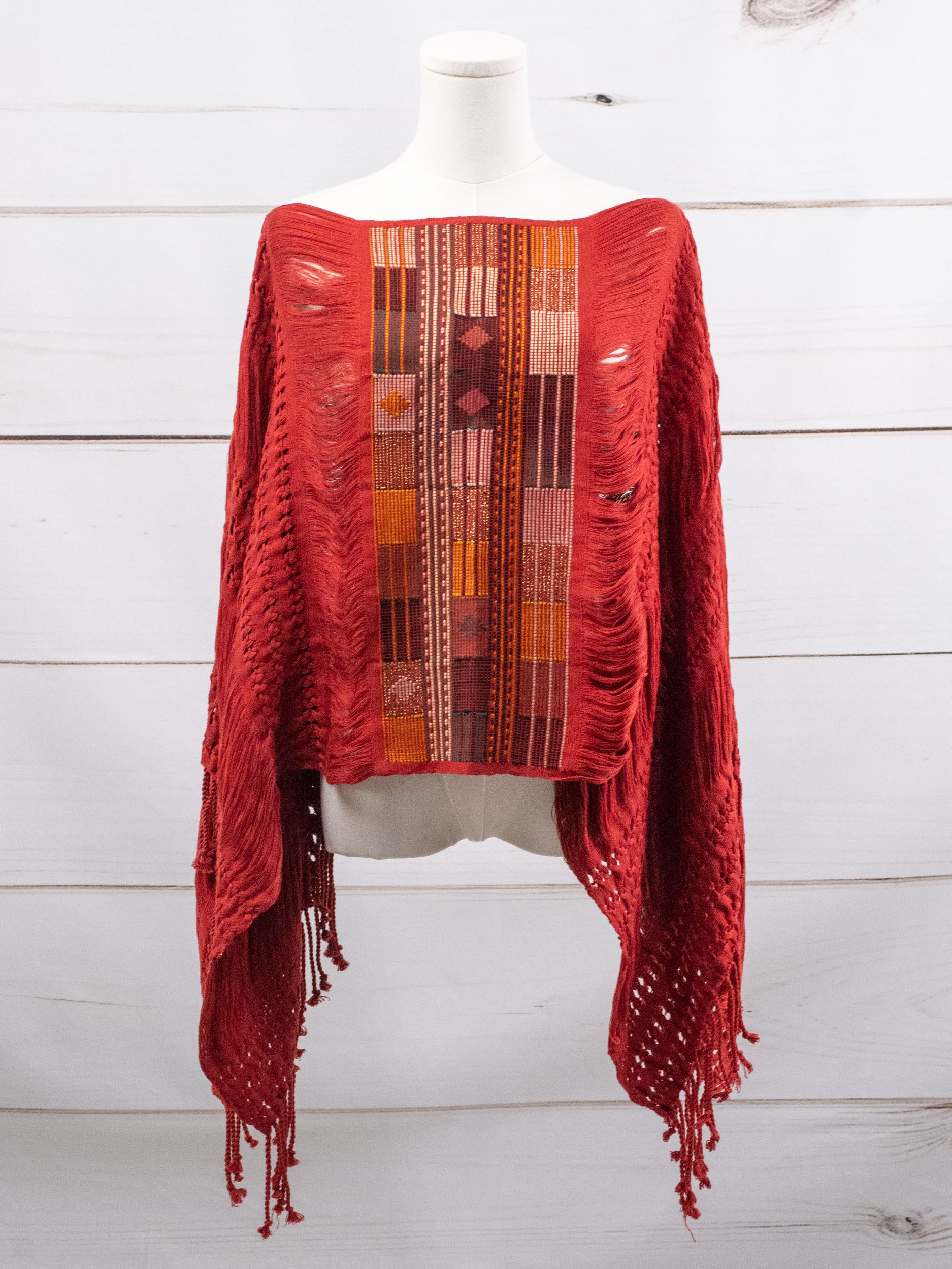 Long poncho all unraveled Chiapas