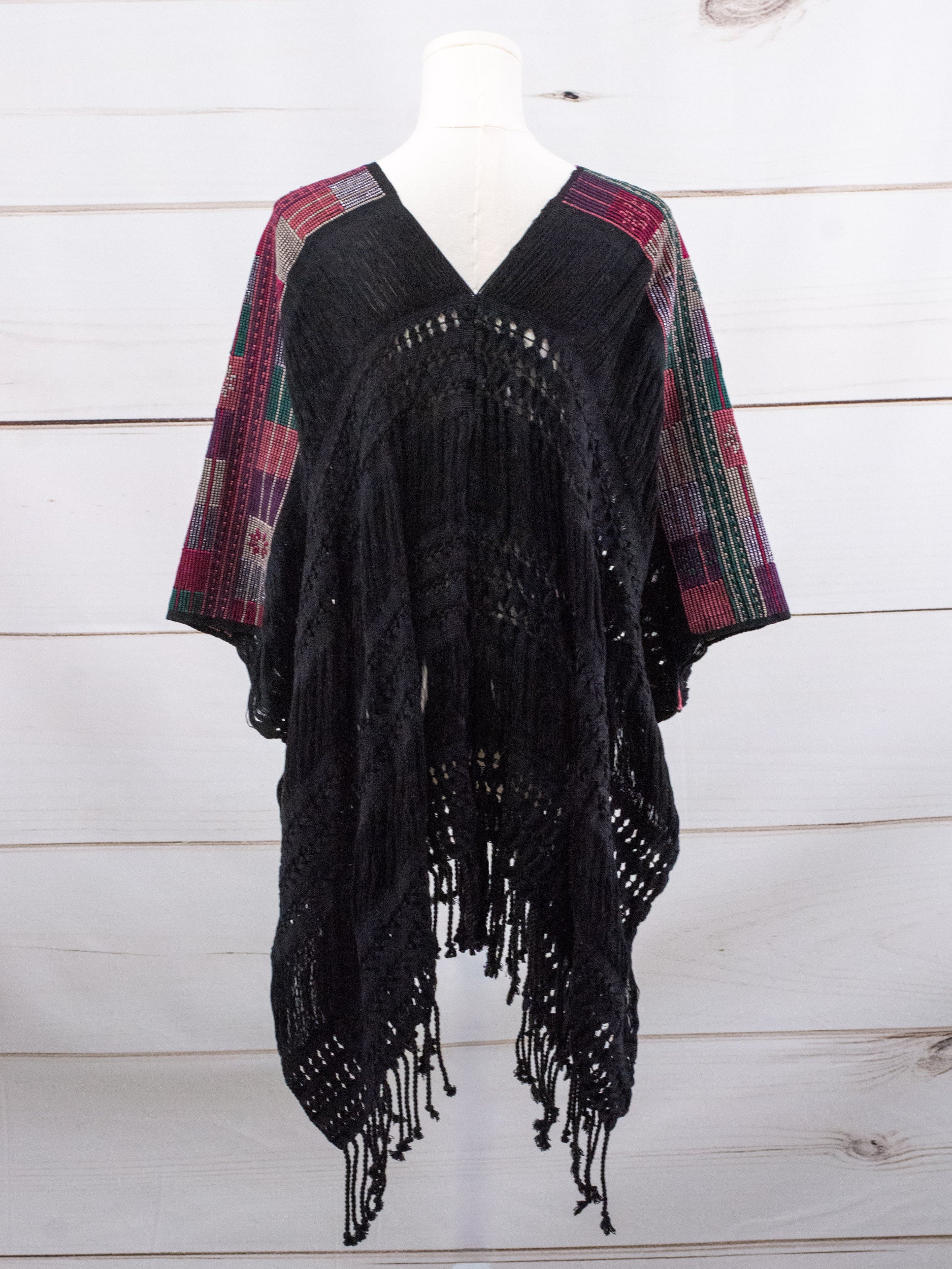 Long poncho all unraveled Chiapas