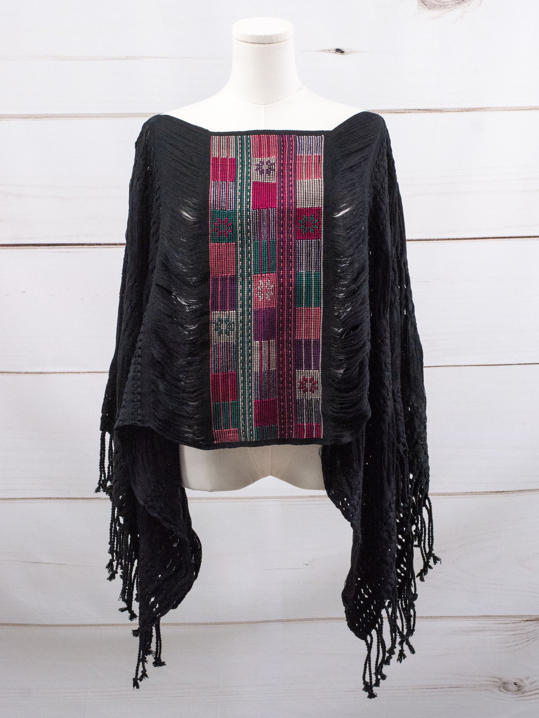 Long poncho all unraveled Chiapas