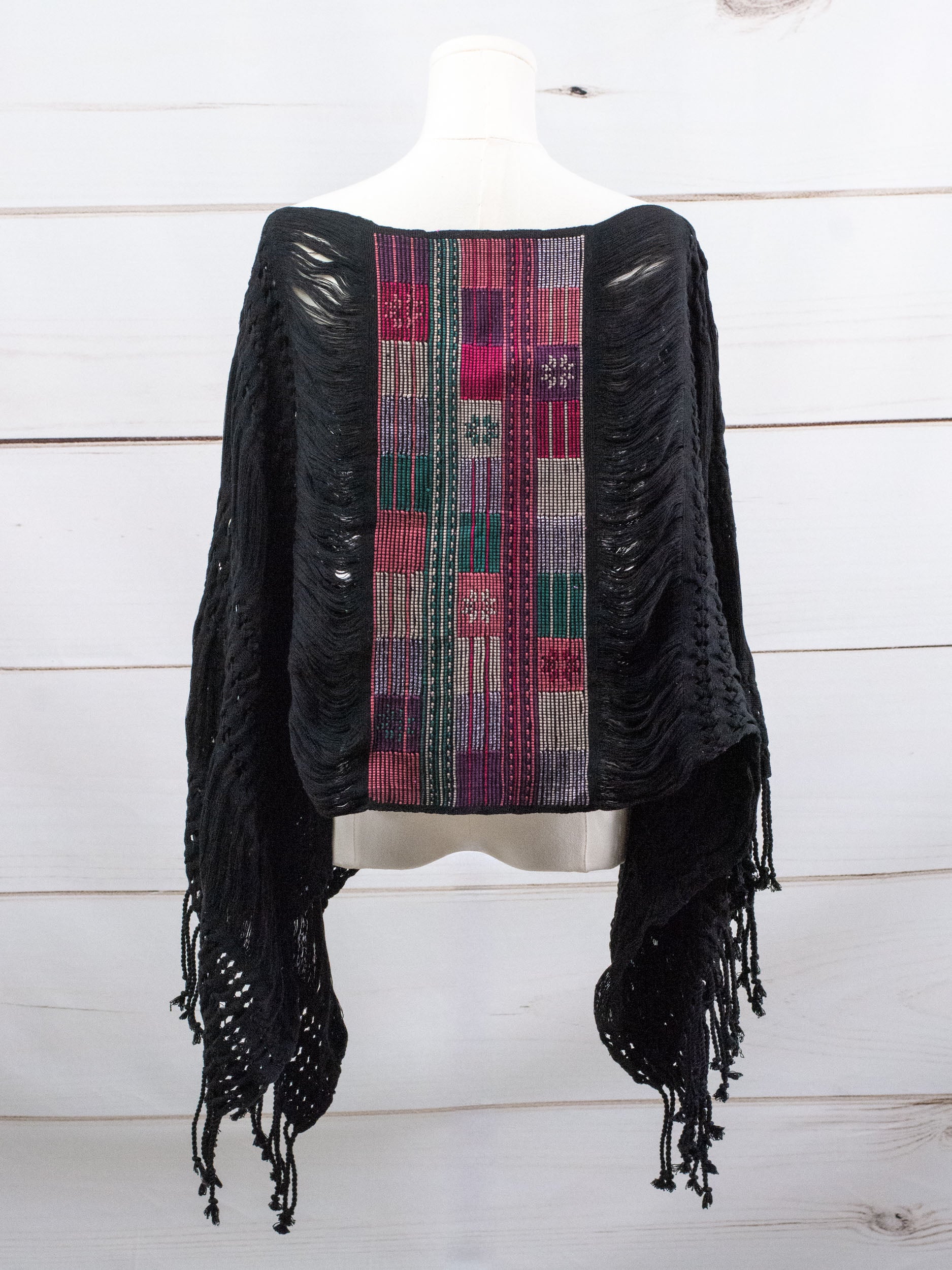 Long poncho all unraveled Chiapas