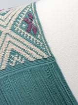 Long poncho two frayed lines Chiapas