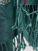 Long poncho two frayed lines Chiapas