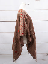 Long poncho two frayed lines Chiapas