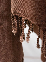 Long poncho two frayed lines Chiapas