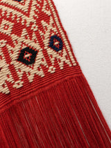 Long poncho two frayed lines Chiapas