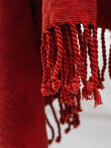 Long poncho two frayed lines Chiapas