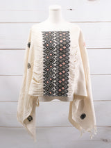 Long poncho two frayed lines Chiapas